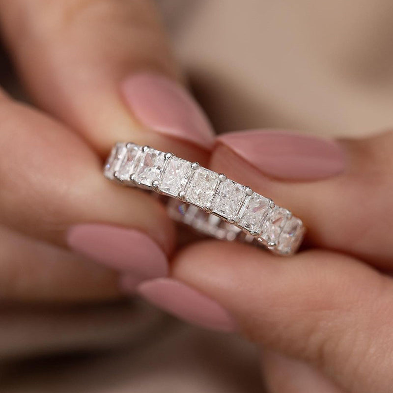 Natural Emerald Diamond ring, 14k Yellow gold engagement ring,wedinng band,stack  matching band,anniversary ring,princess cut emerald ring