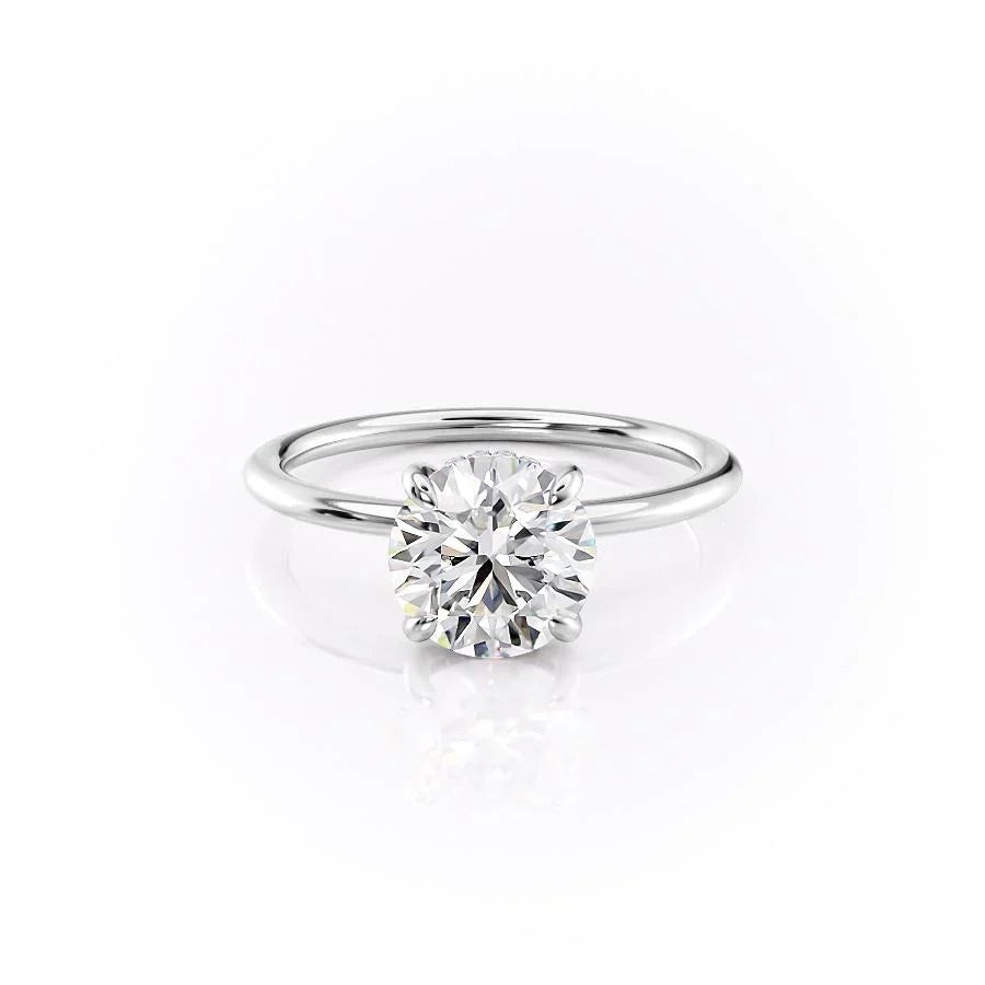 The Selena Round Cut Solitaire Band Ring